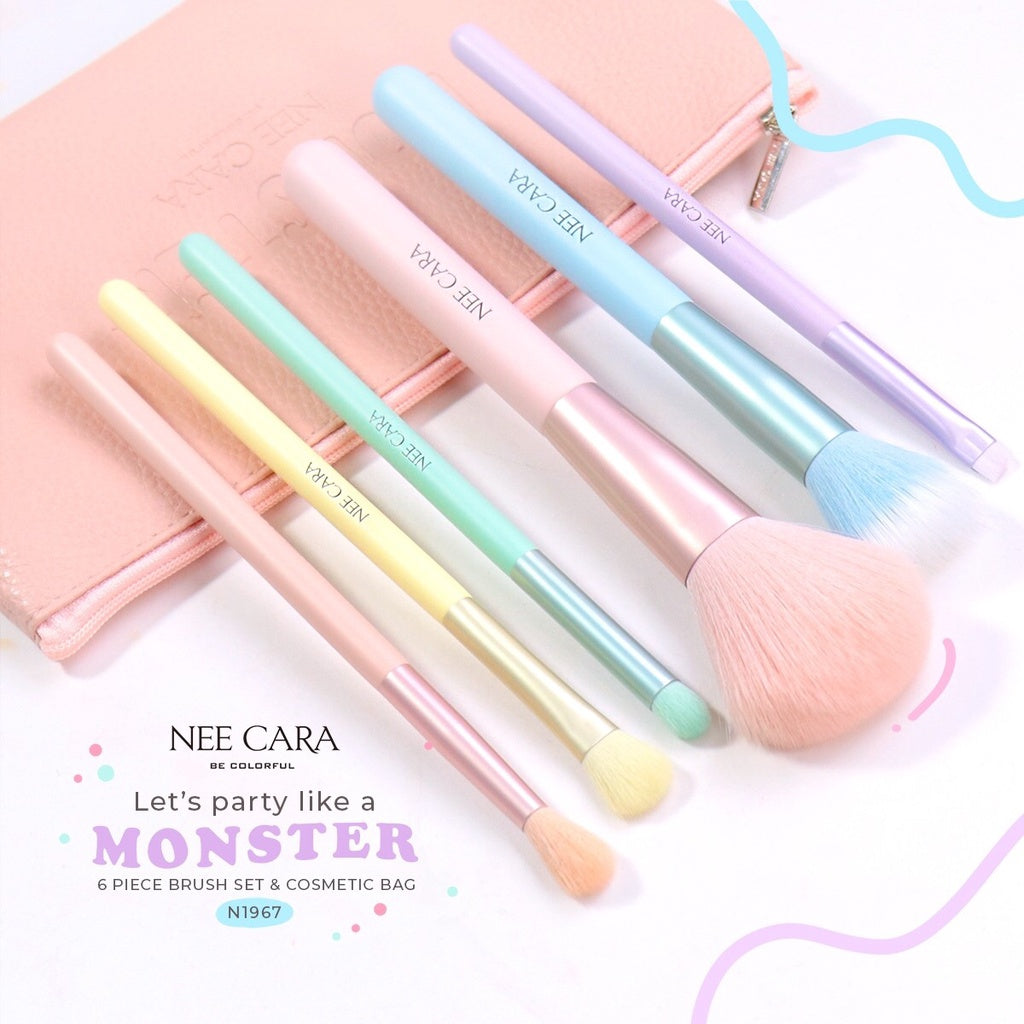 NEE CARA Makeup Brush
Set 6 Pieces + Bag x 1 Piece