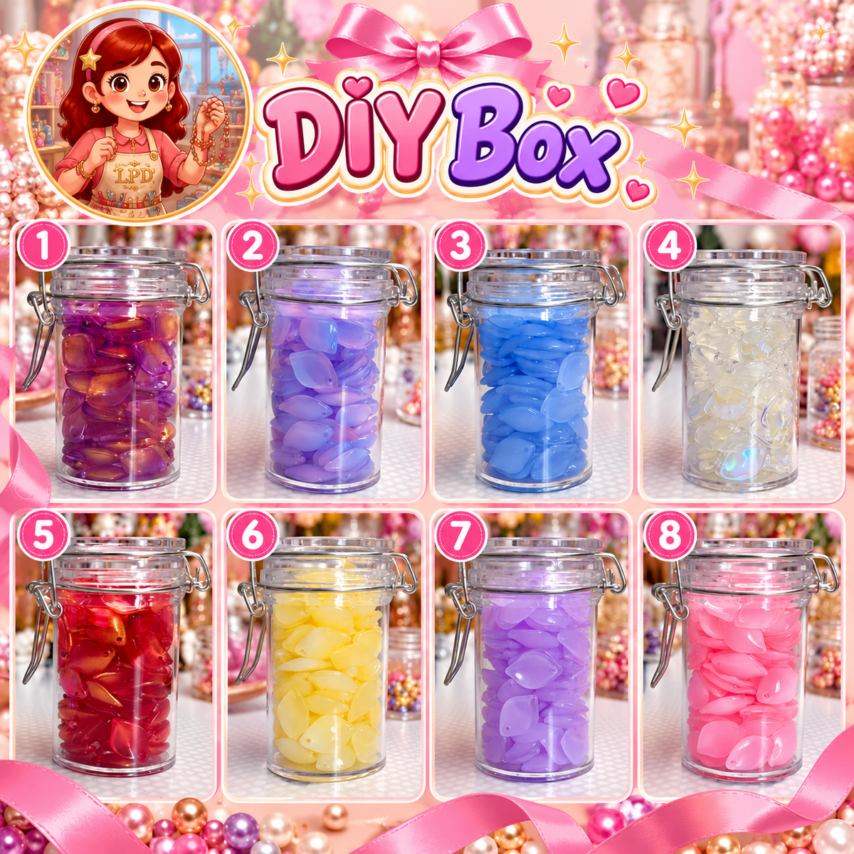 DIY BOX - feurs petals en verre