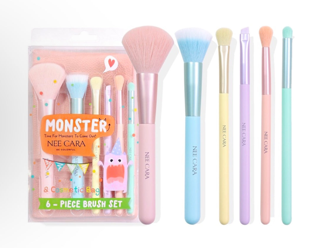 NEE CARA Makeup Brush
Set 6 Pieces + Bag x 1 Piece
