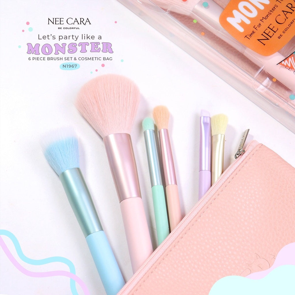 NEE CARA Makeup Brush
Set 6 Pieces + Bag x 1 Piece