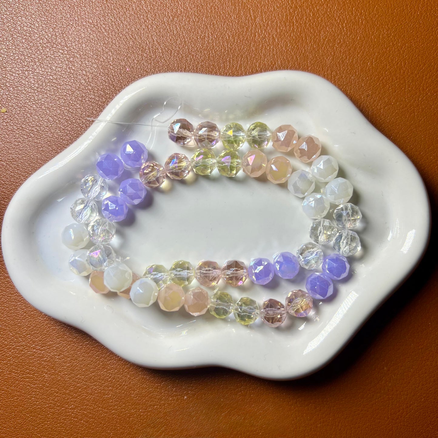 Perles verre à facettes