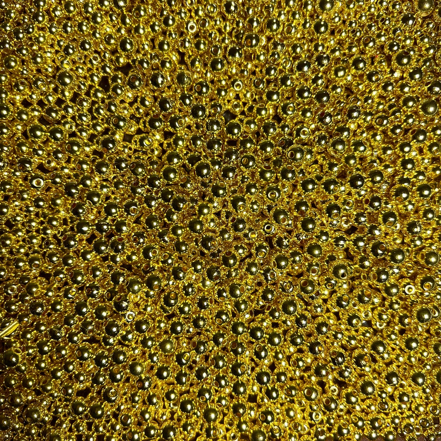 Mix de Perles d’espacement rond-DORÉ