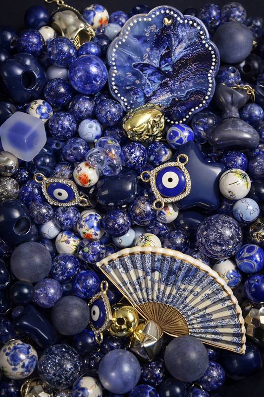 L’Œil Saphir – Mix de Perles Édition Unique