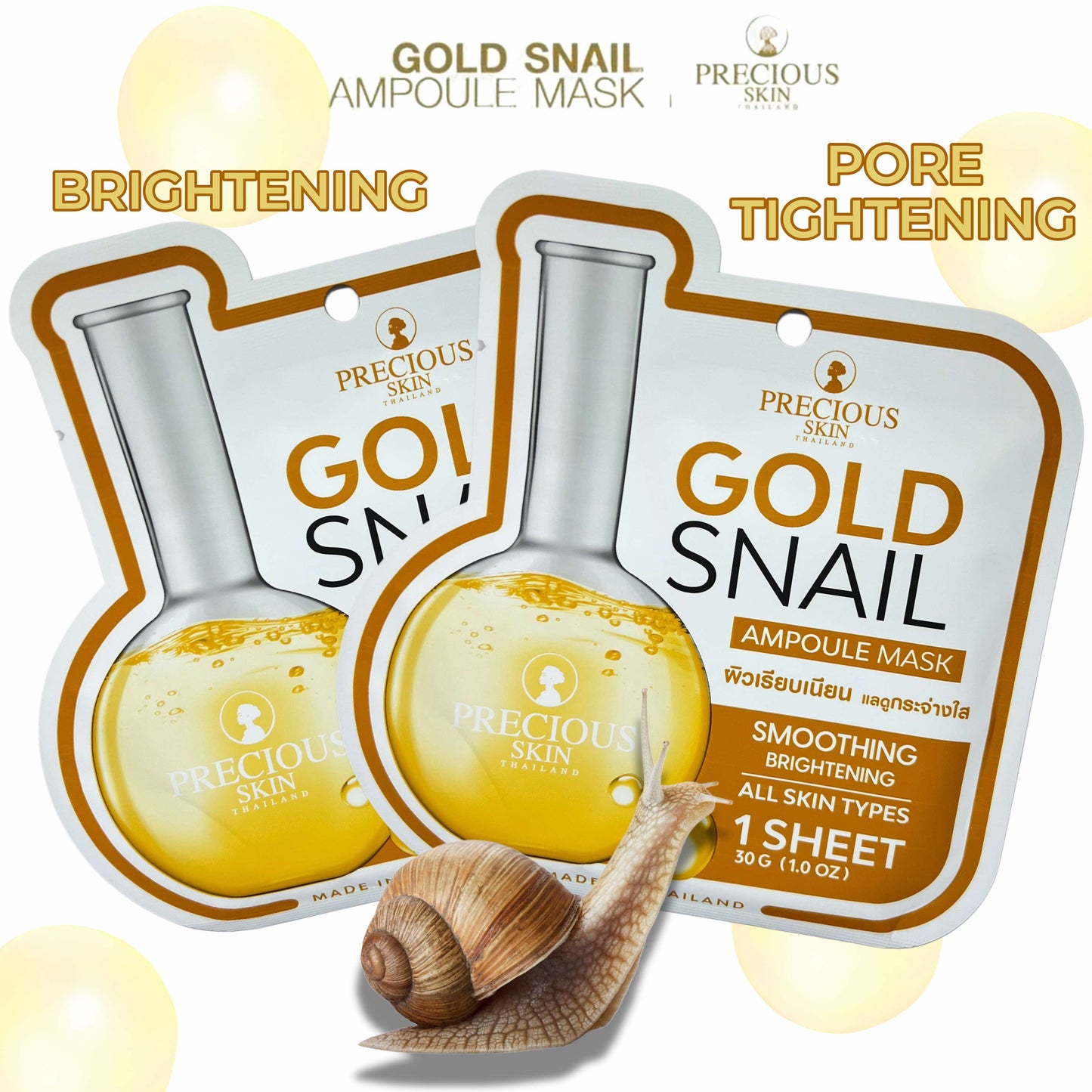 Precious Skin Gold Snail Ampoule Mask