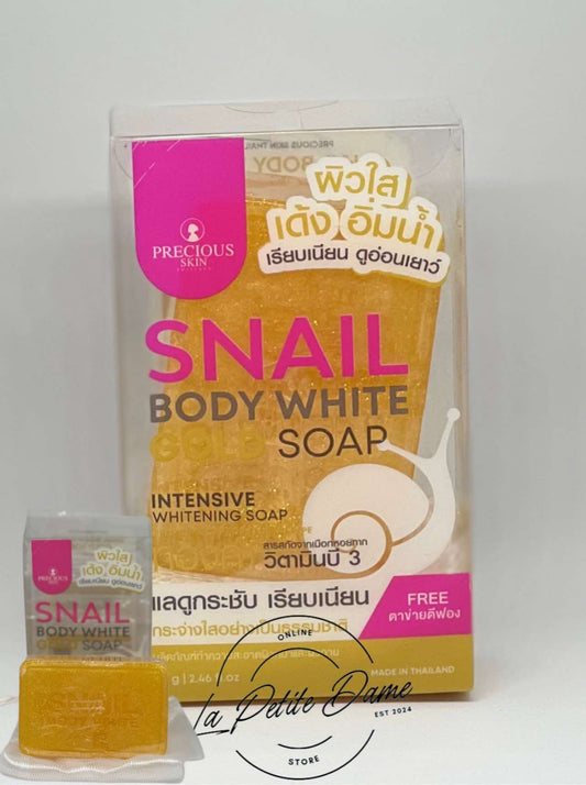 SNAIL BODY WHITE GOLD SOAP INTENSIVE 10X WHITENING 70G BY PRECIOUS SKIN