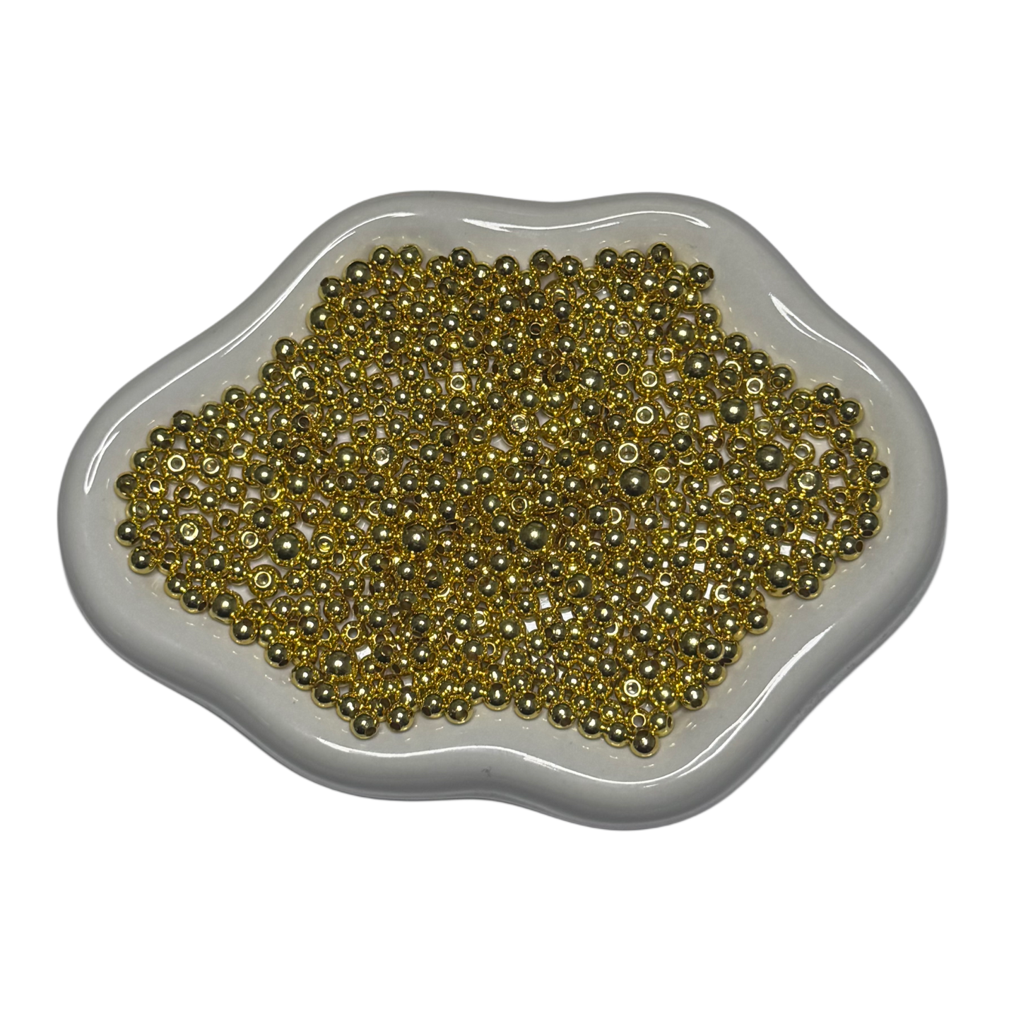 Mix de Perles d’espacement rond-DORÉ