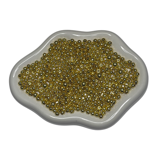Mix de Perles d’espacement rond-DORÉ