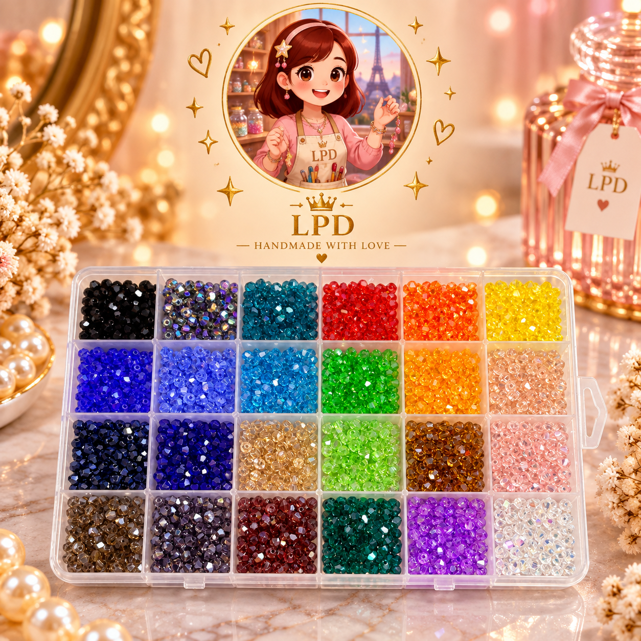 Coffret Perles en Verre
