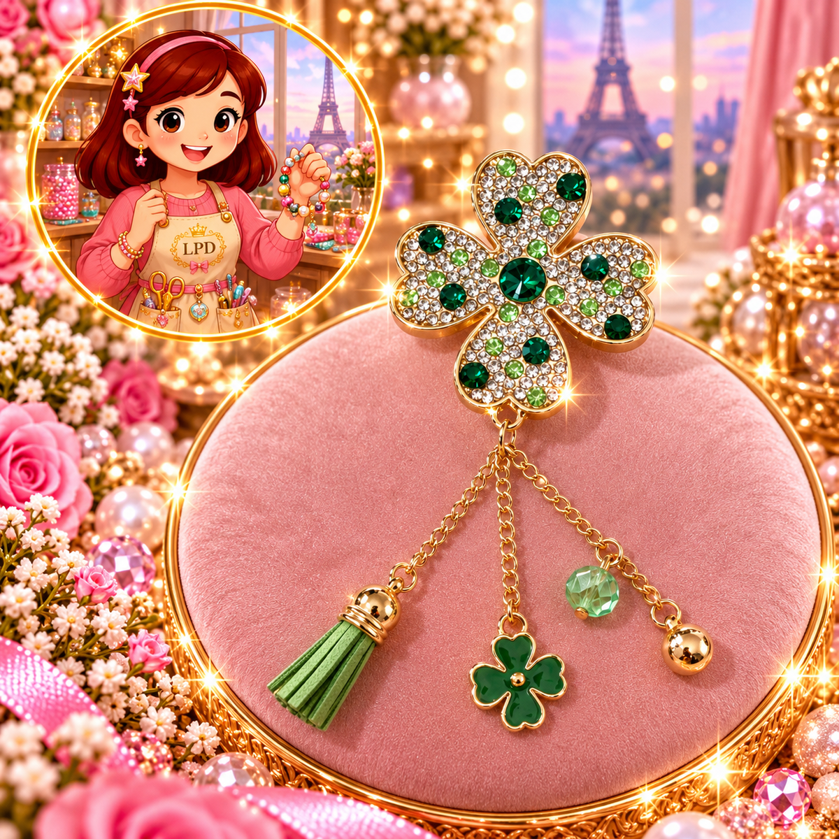 Luxury Beads | Pen topper| keychain pendant