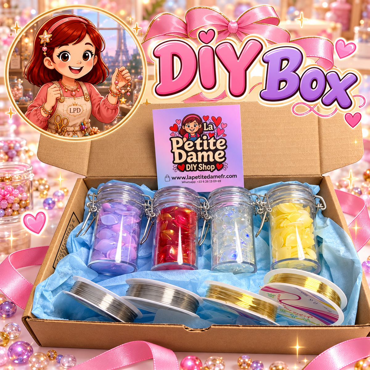 DIY BOX - feurs petals en verre