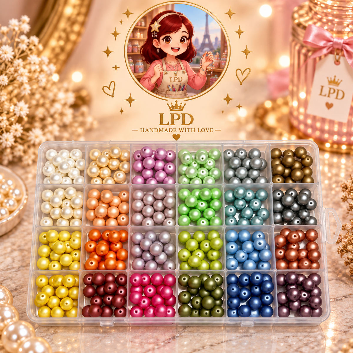 Coffret Perles en Verre