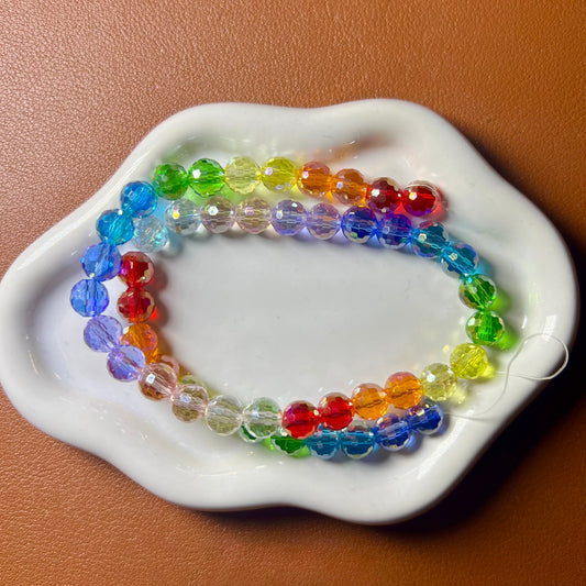 Perles verre à facettes