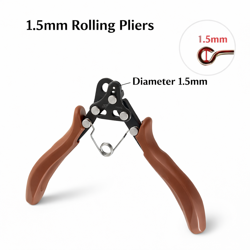 Pince à boucler en forme de 9 aiguilles pour enrouler le fil d’argent et de cuivre