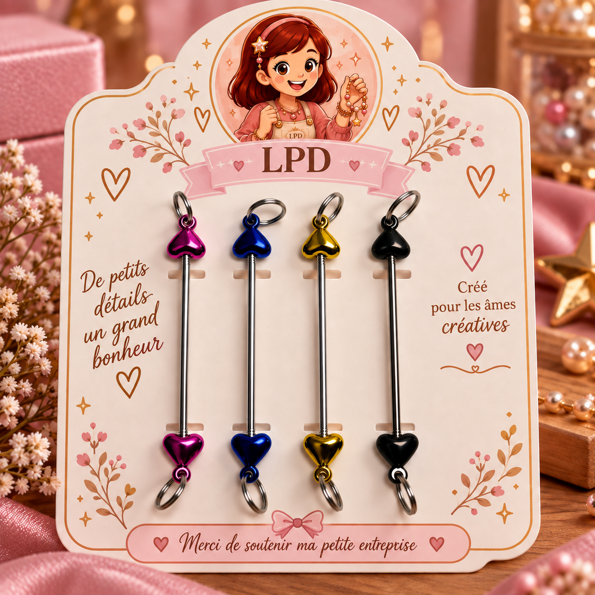 Accessoires- porte clé 10p Mix