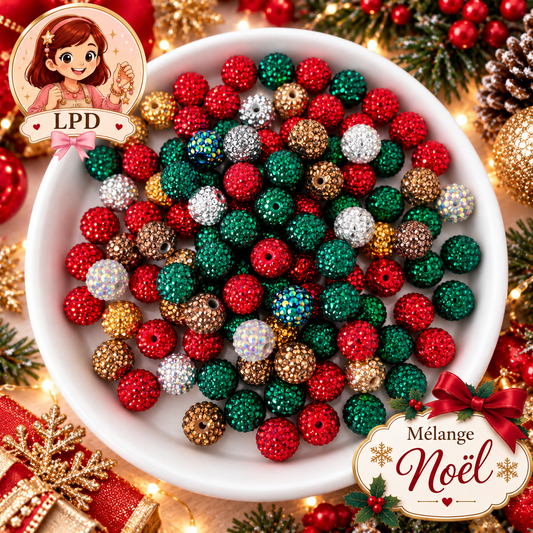 Perles à strass Mix “Noël”