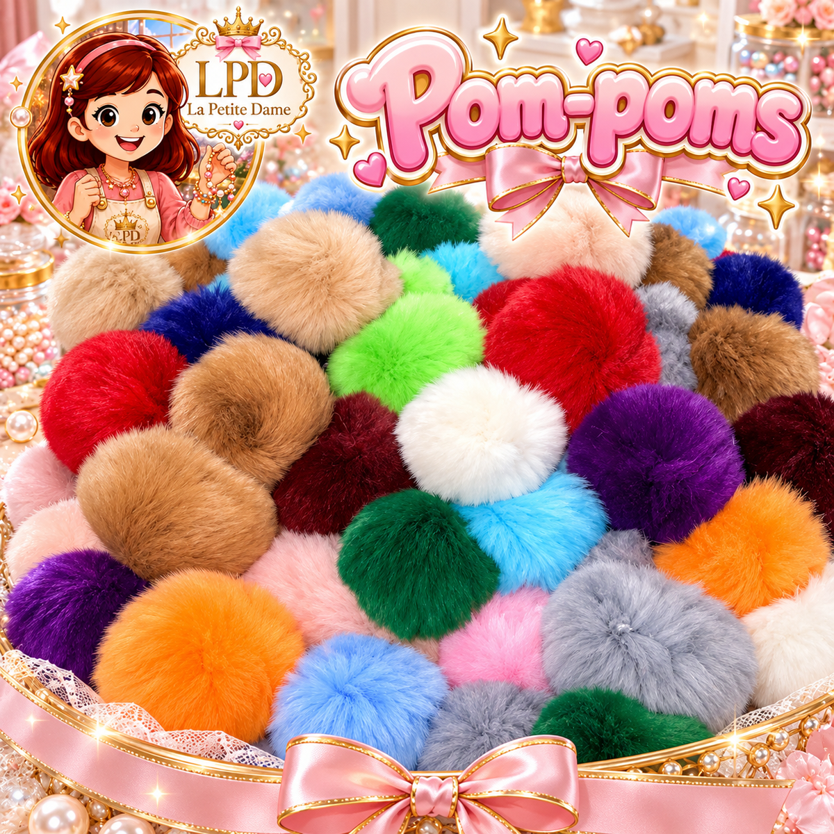 Mix Pom-poms 5,5cm 25Pcs