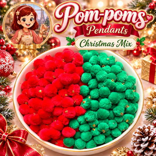 Pom-poms Pendants Christmas Mix