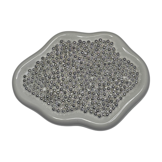 Mix de Perles d’espacement rond-ARGENTÉ