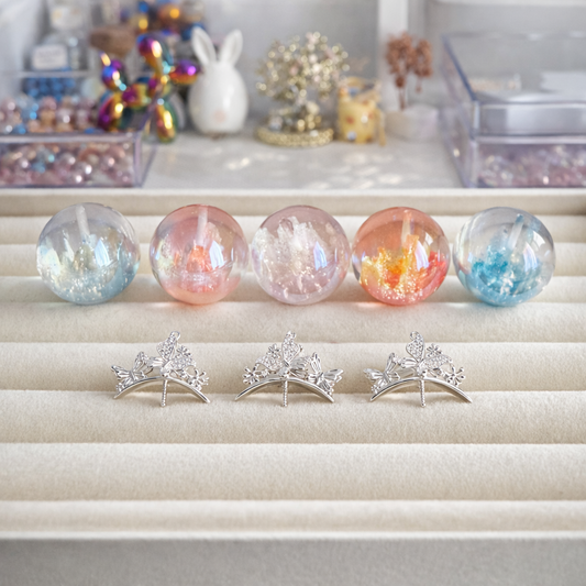 Perles en Résine 25mm + Bead Toppers – Set de 3 Pièces
