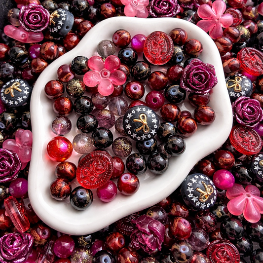 Burgundy Luxe – Mix de Perles Édition Unique