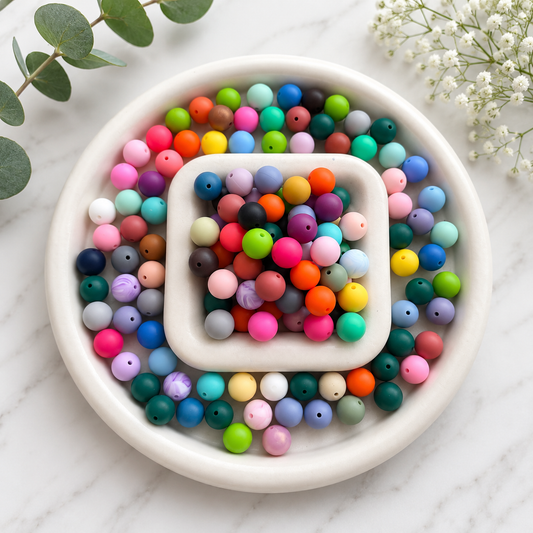Perles en Silicone Multicolore Mix 16mm